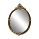 Oval mirror - wood and gilded stucco with decoration of