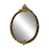 Oval mirror - wood and gilded stucco with decoration of