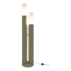 Space Age Opaline Glass and Lacquered Metal Cylinders Floor Lamp, 1970s