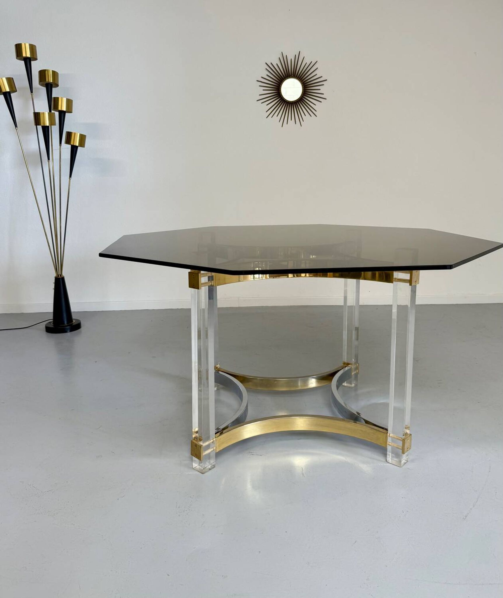 Ancienne table à manger design italien d'Alessandro Albrizzi années 70