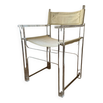 Fauteuil en verre acrylique vintage, 1980s