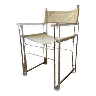 Vintage acrylic glass chair / armchair 1980s