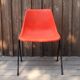 5 orange plastic chairs by Robin Day for Hille
