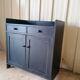 Low wooden entrance furniture