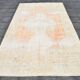 Tapis Oushak Vintage, Laine Turque Pêche & Ivoire, 179x294 Cm