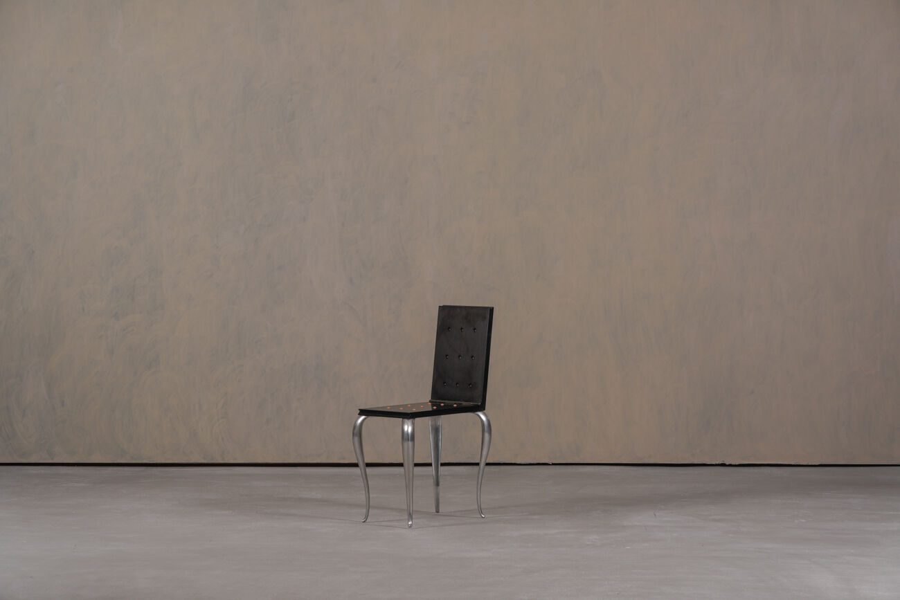 Chaise / table d'appoint Lola Mundo par Philippe Starck pour Driade, Italie, années 1980.