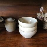 3 enamelled sandstone bowls 17cm