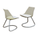 Pair of smoked plexiglass and chrome chairs from the 70s.