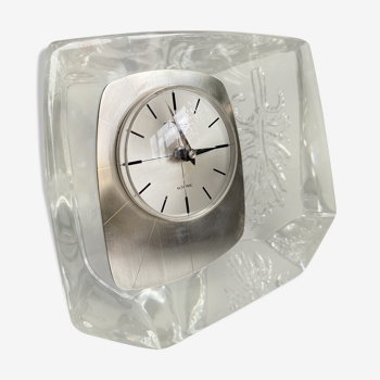 Crystal clock by Daum 1970
