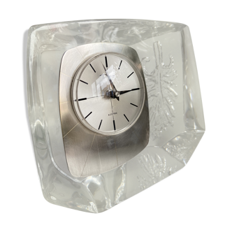Crystal clock by Daum 1970