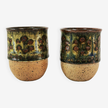 Mid century ceramic mugs, Bornholm, Denmark, 1960s.