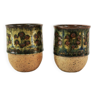 Mid century ceramic mugs, Bornholm, Denmark, 1960s.