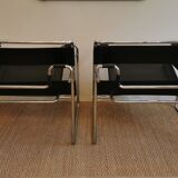 Armchairs design Vassily by Marcel Breuer Italian edition 80s