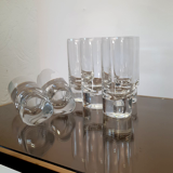 Six glasses Pitagora model design by Marco Zanuso for Arnolfo di Cambio.