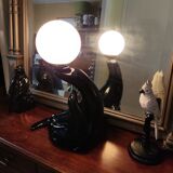 Sea lion lamp with its small ceramic