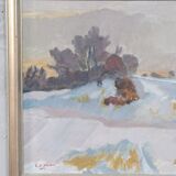Scandinavian  Modern Painting, 1963, Oil on Canvas, Framed