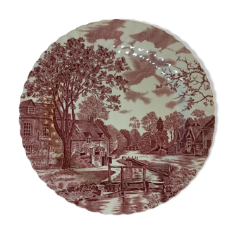 Round dish in english porcelain