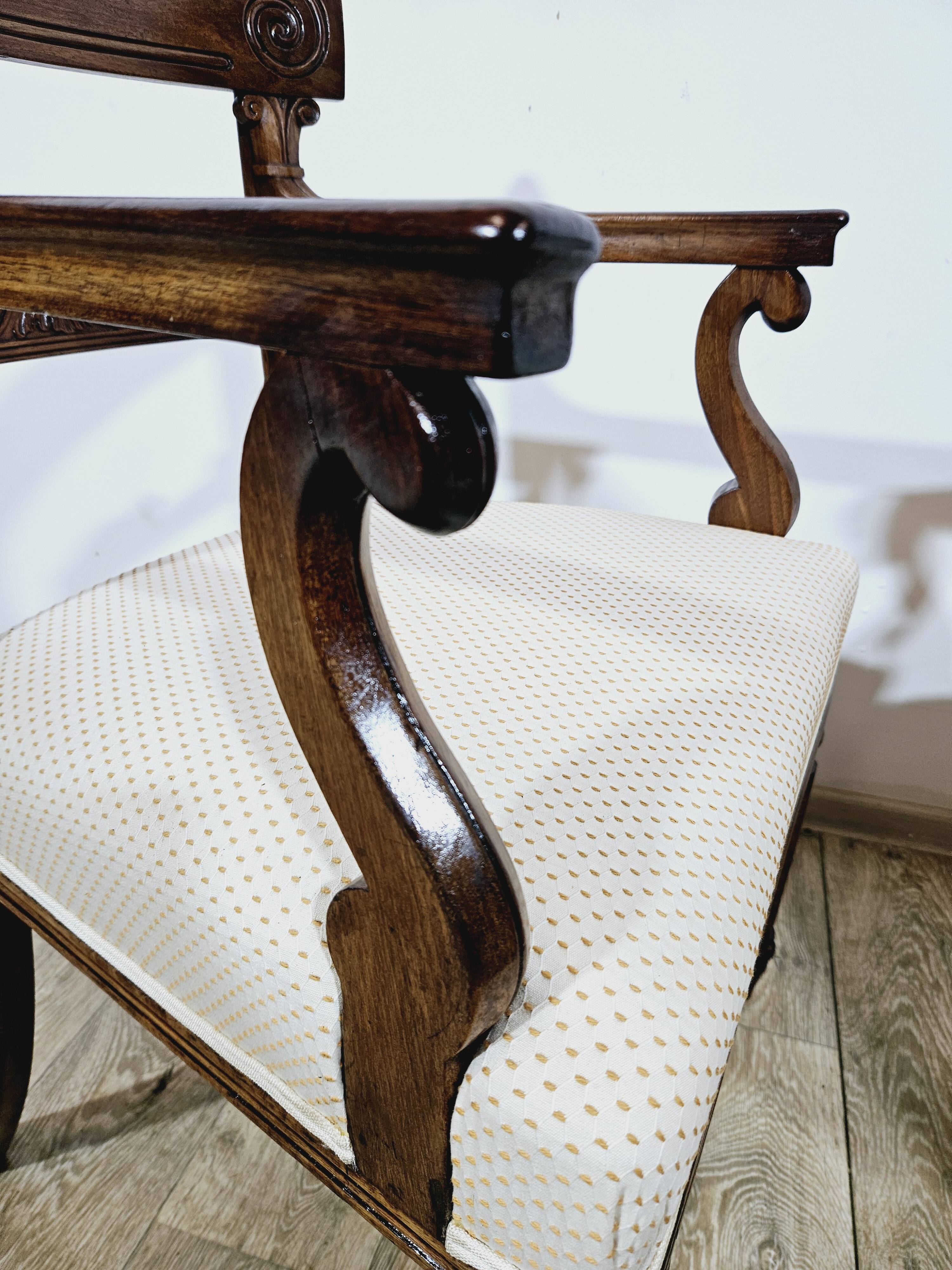 A pair of exclusive Biedermeier study armchairs, 19th century