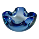 Murano Glass Bowl in Deep Blue and Mint Green