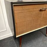 Bar cabinet with compass feet