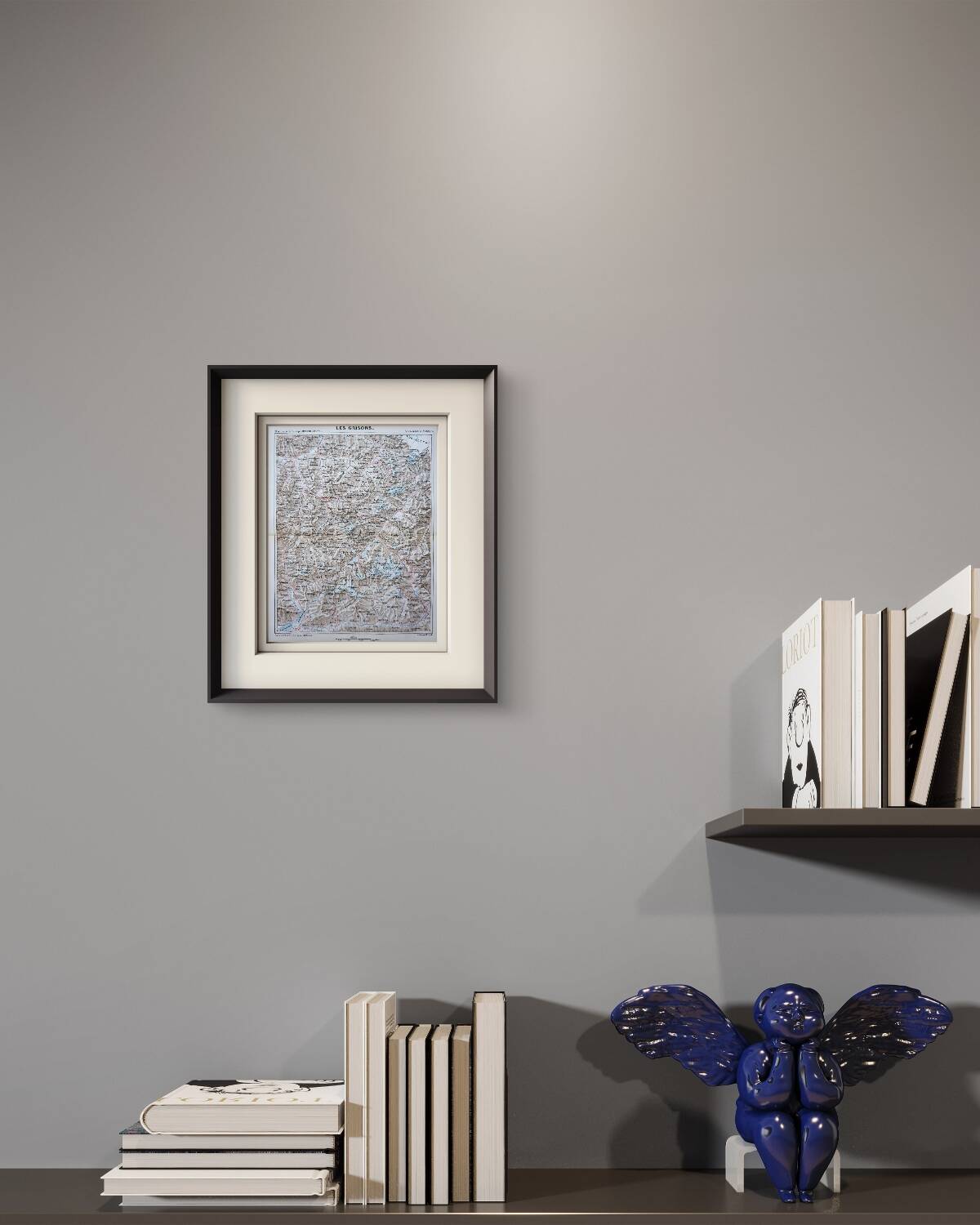 Imprimée en 1844, les Grisons, Suisse.