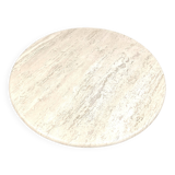 Round travertine coffee table, 1970s