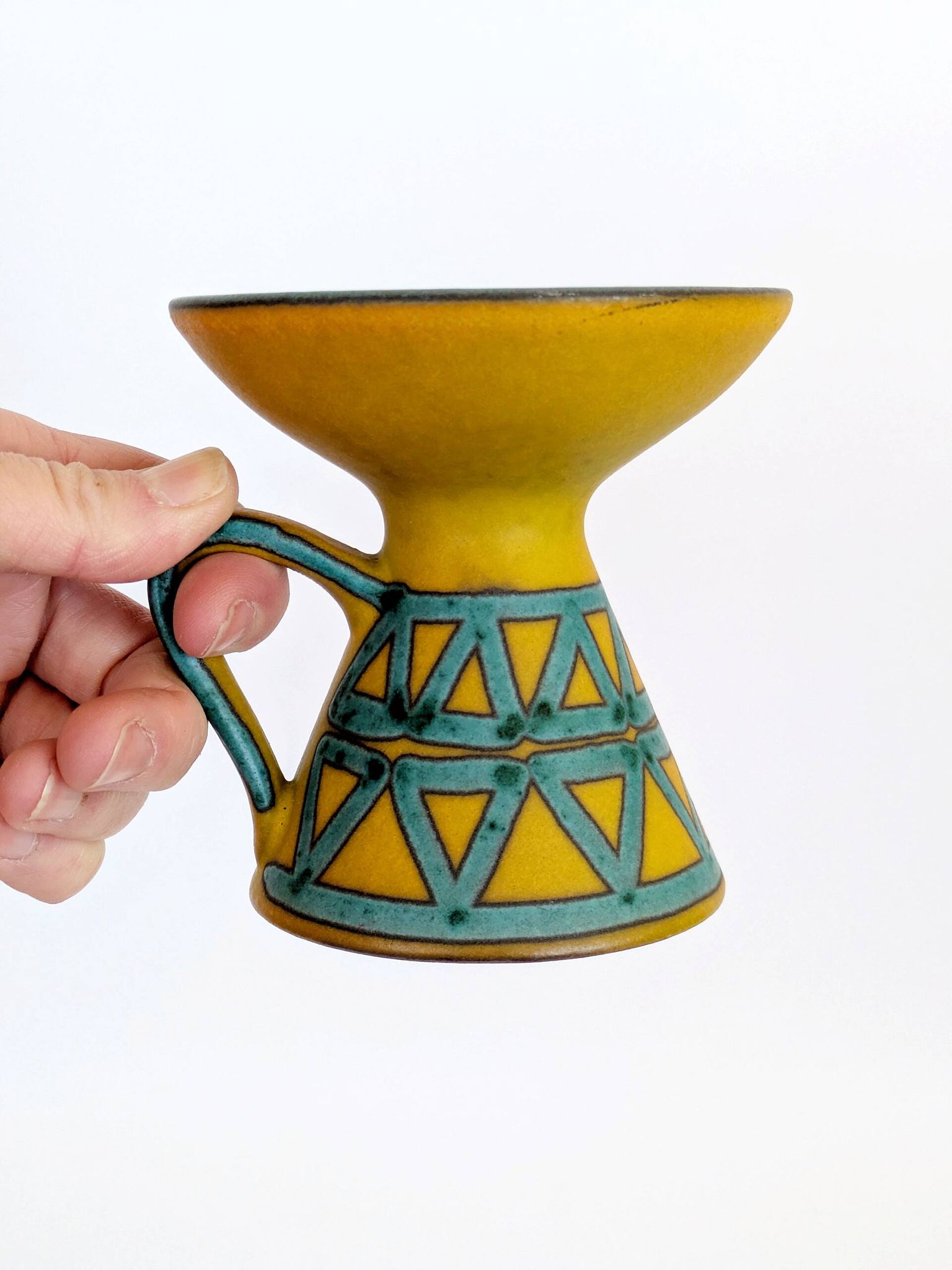 Bougeoir Céramique Ceramano | Poterie Ouest Allemande Années 60
