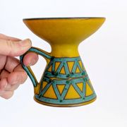 Bougeoir Céramique Ceramano | Poterie Ouest Allemande Années 60