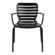Black aluminium garden chair