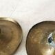 Bougeoirs en laiton vintage : bougeoirs dorés des années 50, ensemble de 2