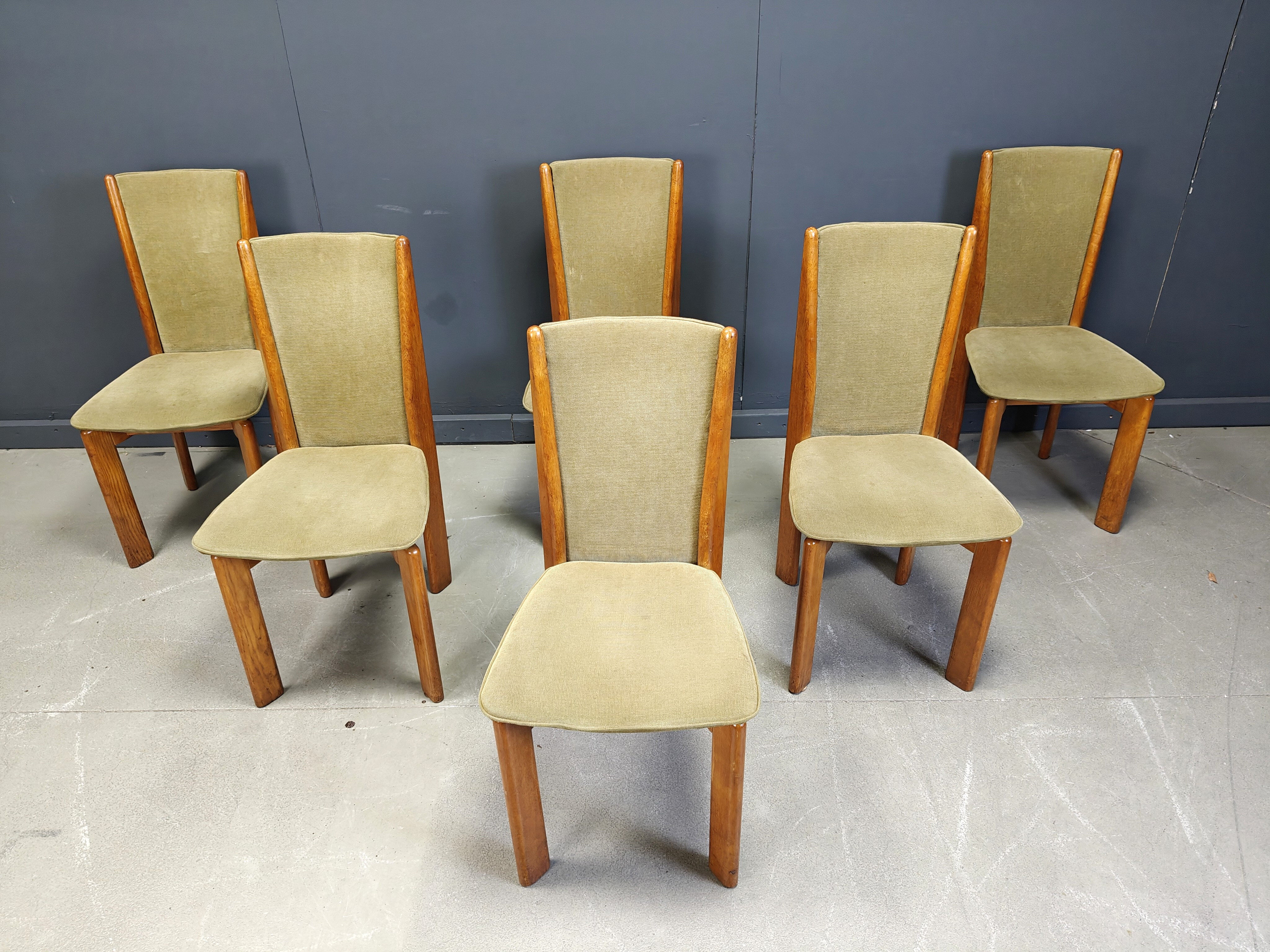 Vintage Danish dining chairs set of 6 - 1970s