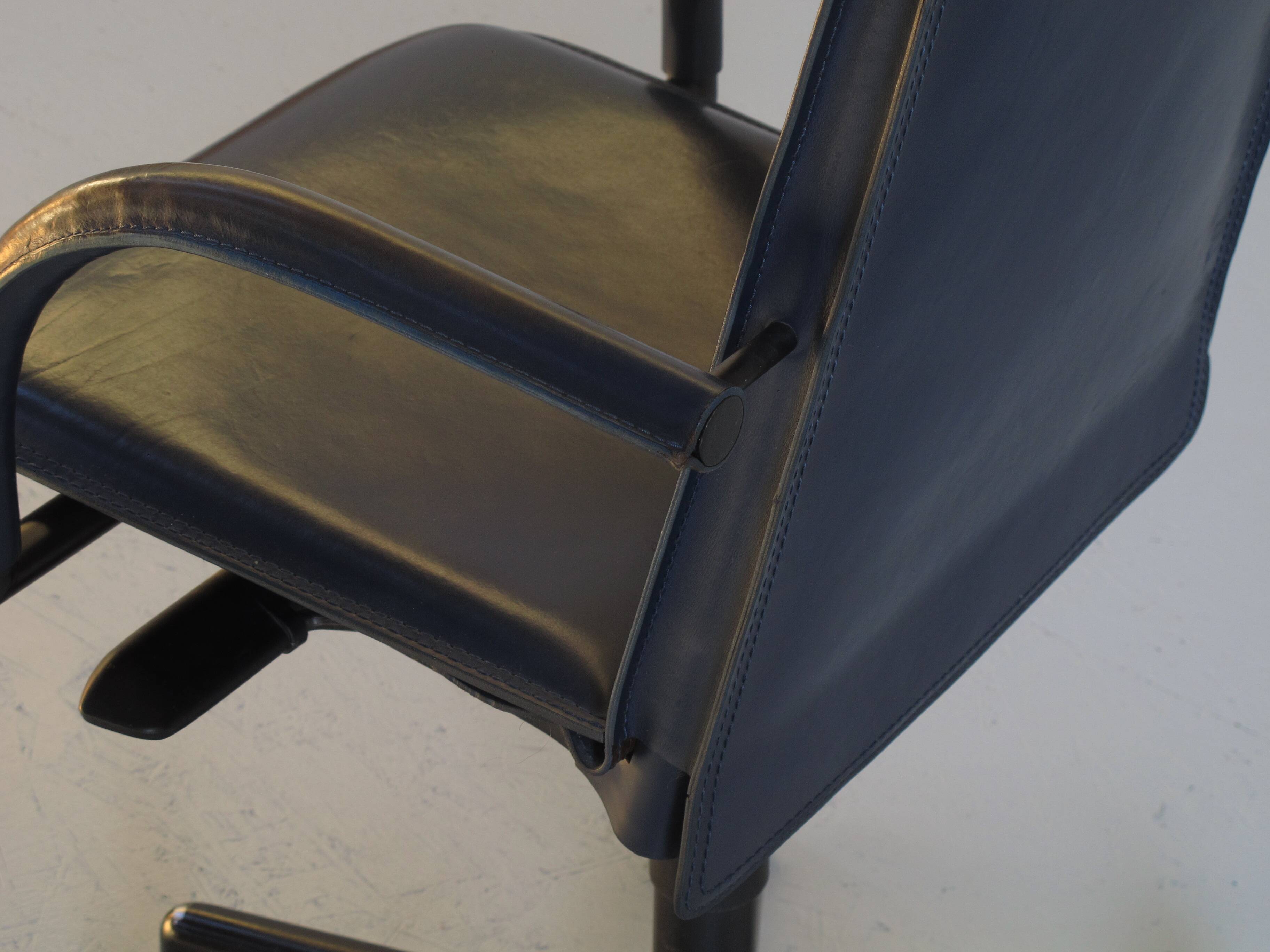 Leather office armchair Fasem Italia edition