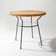 Table basse avec plateau rond en rotin, années 1950