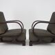 1930s Pair of Restored Art Deco Adjustable Armchairs, Czechoslovakia