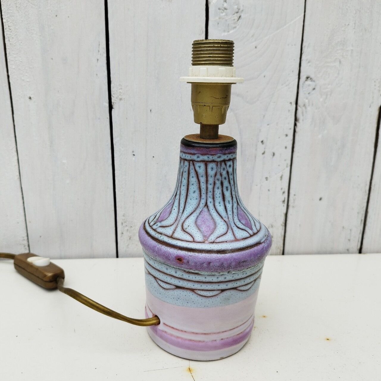 Ceramic lamp foot by Danuta Le Hénaff