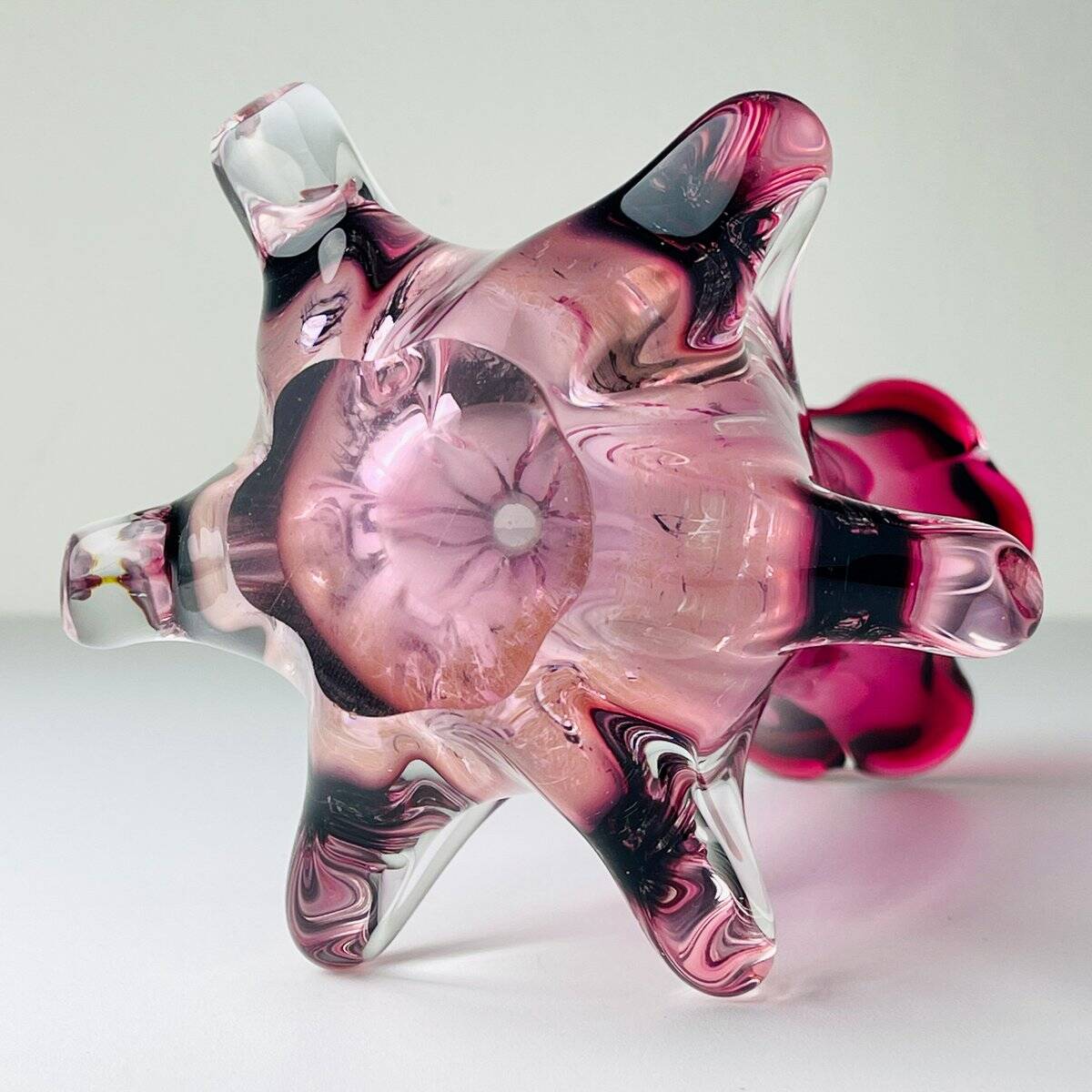 Chambord vase in vintage Murano glass by Fratelli Toso, Italy, 1960s.