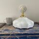 Vintage white opaline wall lamp