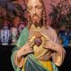 Large polychrome plaster statue of Jesus Christ
