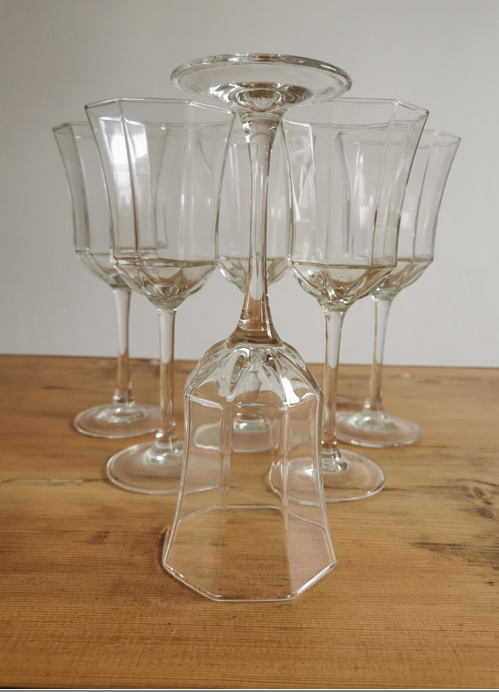 Service of 6 Luminarc water glasses France