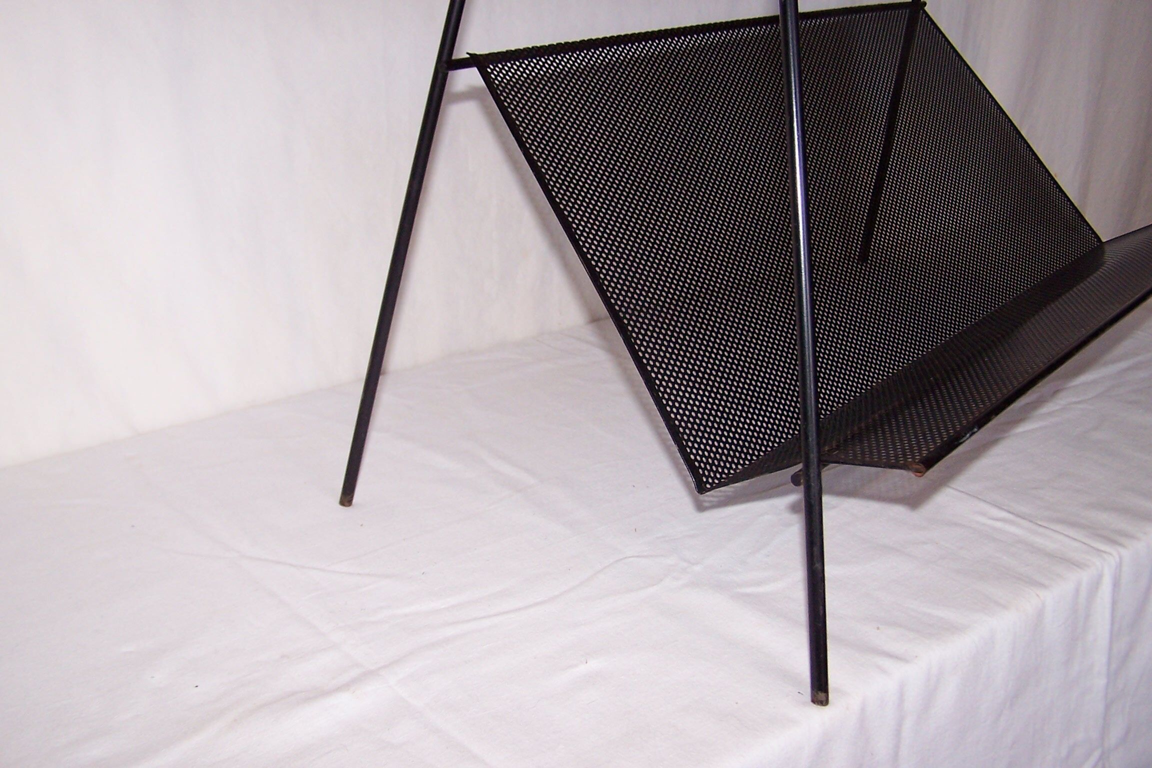 Perforated plate coffee table from the 1950s