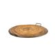 Brass and wicker tray, Italy ca. 1970