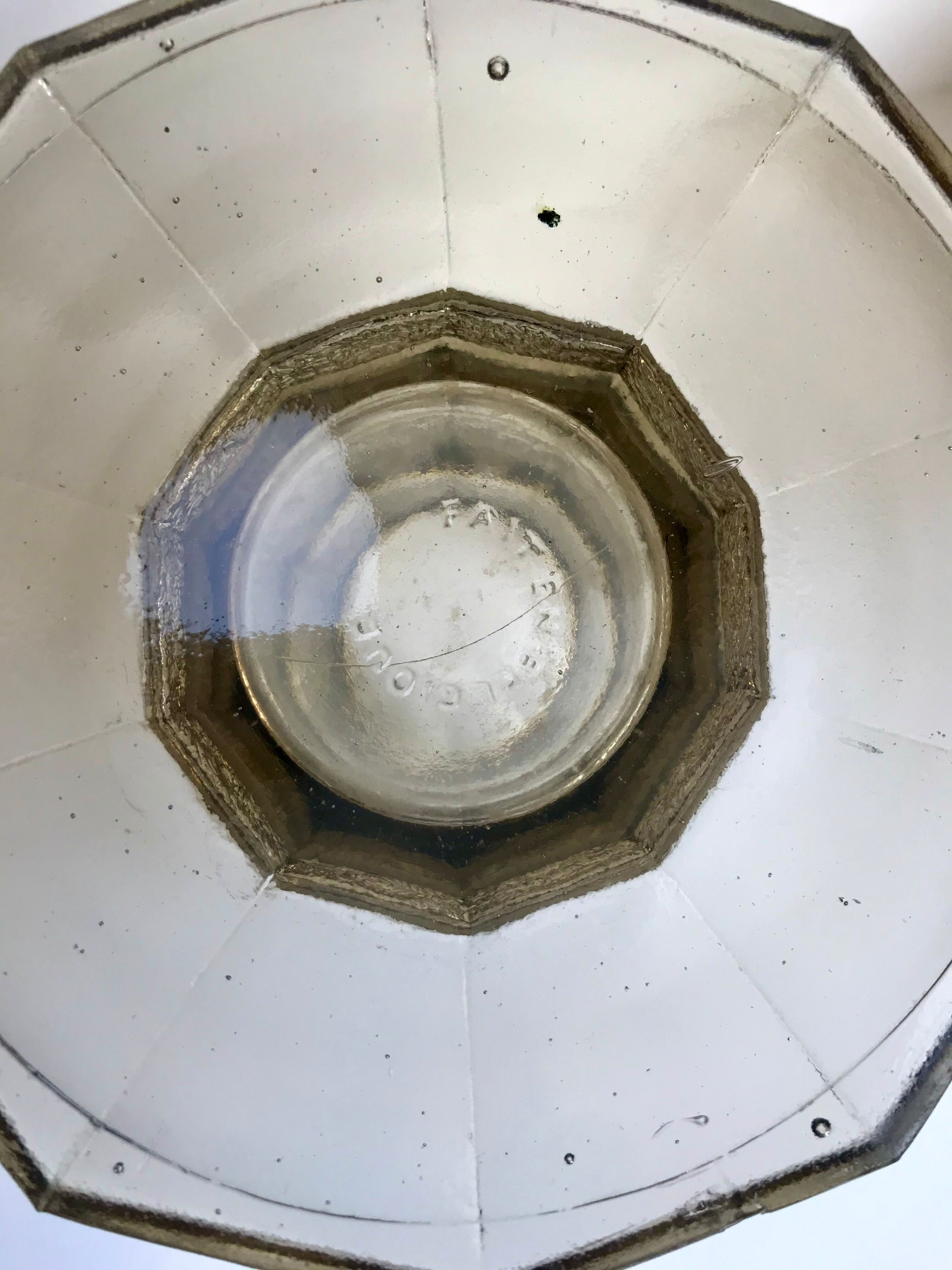 vase in molded and blown smoked glass Made in Belgium 60s-70s