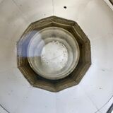 vase in molded and blown smoked glass Made in Belgium 60s-70s