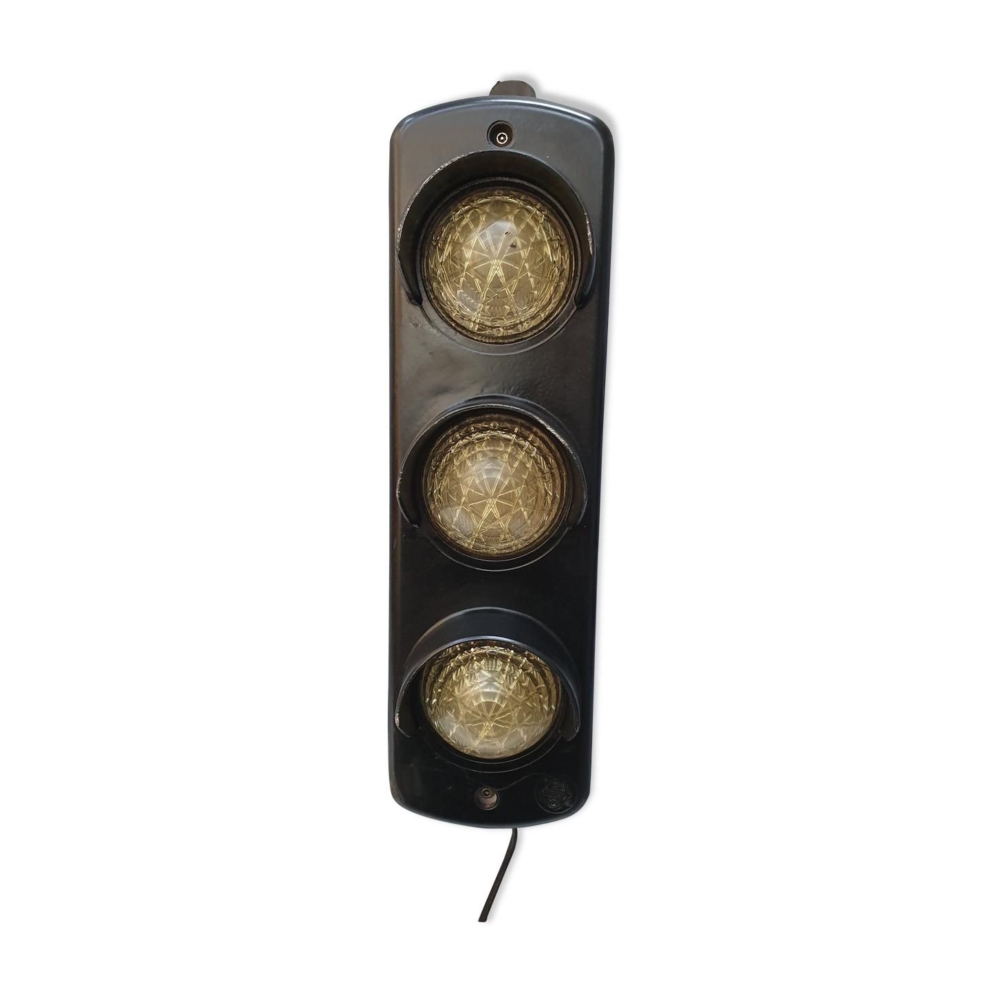 Light tricolor industrial lamp years 80/90 aluminum cast