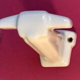 Set of 2 hooks in white porcelain Art Deco 30/40