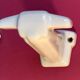 Lot de 2 patères en porcelaine blanche Art Déco 30/40