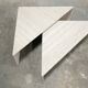 Series of 2 vintage travertine coffee tables published by Roche Bobois