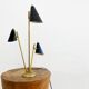 Italian three-headed brass lamp, 50s design