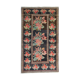 Antique floral karabagh zone tapis de laine brune tissée à la main fine tapis- 136x235cm