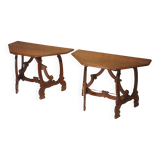 Pair of Italian consoles from the 18th century.